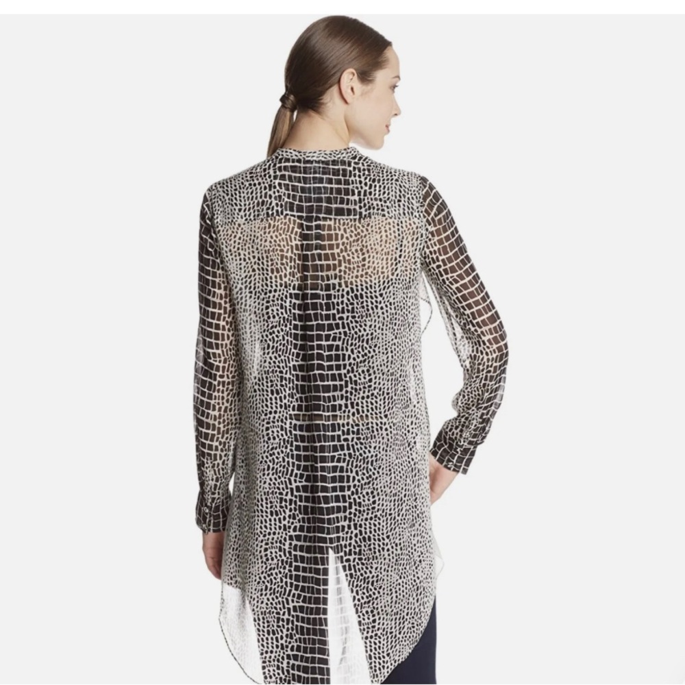 BCBG hi low silk top - Picture 2 of 7